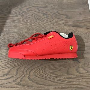 Boys red leather Puma sneakers Ferrari NWT